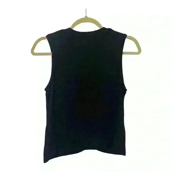 Women’s Graphic Sleeveless Hem Knotted Tee-NWOT - Picture 5 of 7